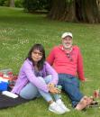 Debra and Rob enjoy a picnic in Stanley Park